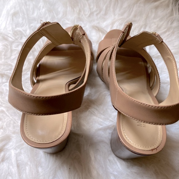 MICHAEL Michael Kors Womens Tan Leather Strappy Block Heeled Sandals - Picture 5 of 5